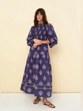 Sonmer Camilla Dress Blue and White